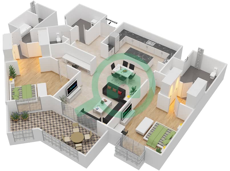 Floor Plans For Type Bedroom Apartments In Eastern Mangrove