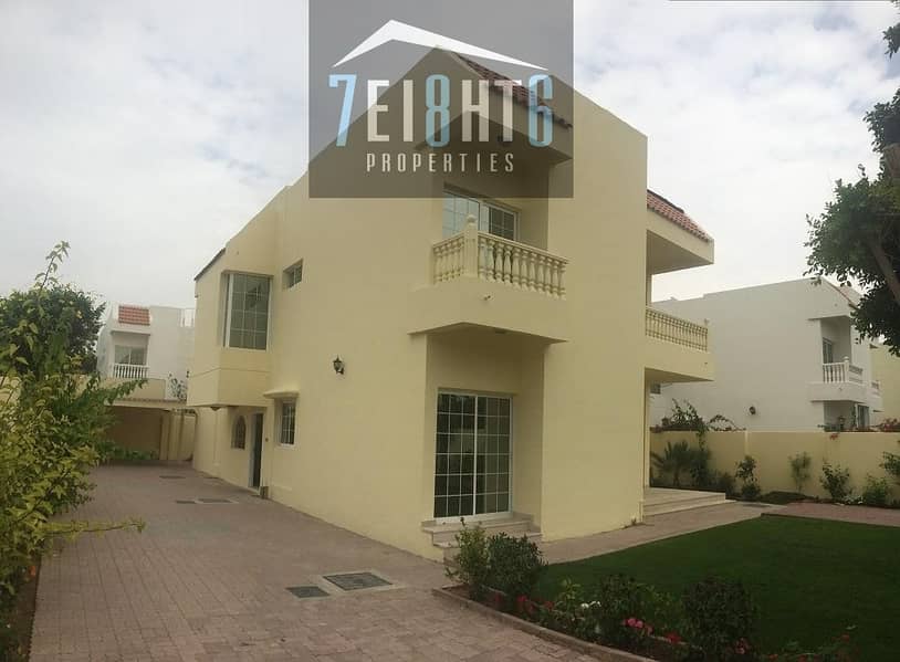Outstanding property: 4-5 b/r good quality indep villa + maids room + large garden for rent in Jumeirah