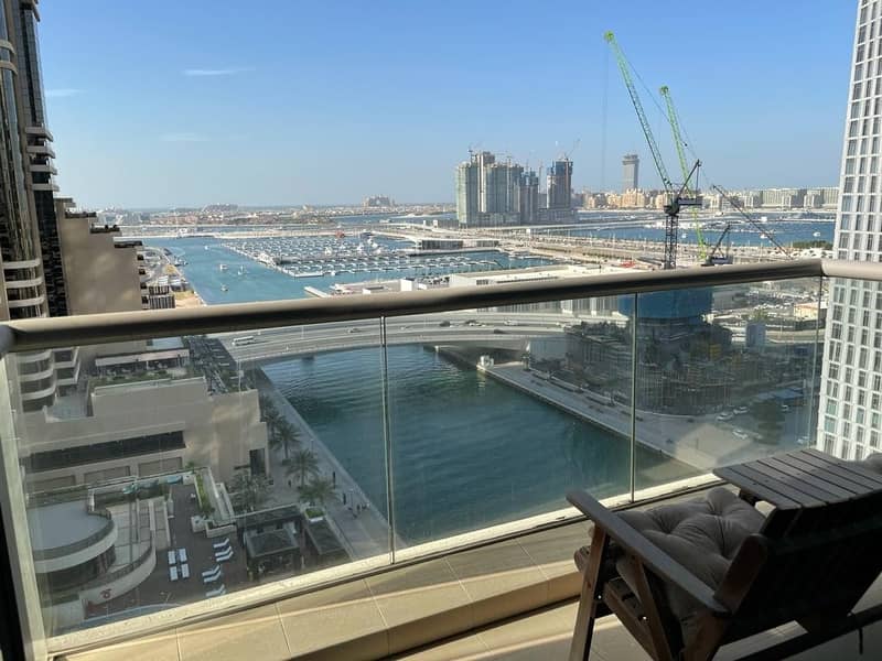 20 luxury Fully furnished ! 2 bed in IRIS BLU dubai marina with sea and marina view. AC is included