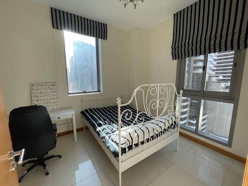 19 luxury Fully furnished ! 2 bed in IRIS BLU dubai marina with sea and marina view. AC is included