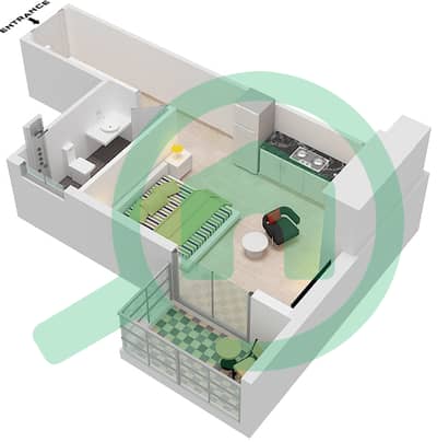 Belgravia Heights 2 - Studio Apartment Type/unit T1A/201 Floor plan