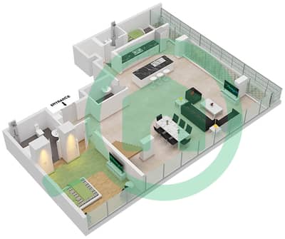 Building 6B - 4 Bedroom Apartment Unit 407 Floor plan