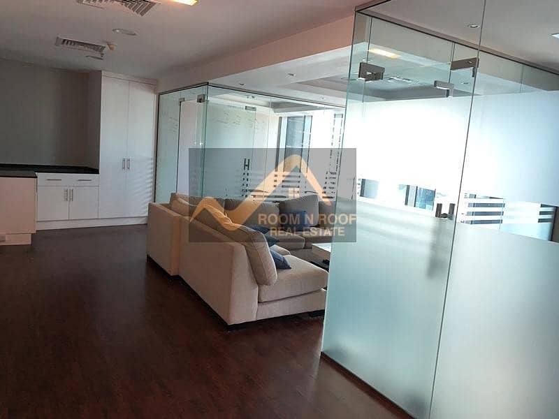 3 Burj Khalifa View|  Furnished Office| Lake View| Glass Partitions |The Metropolis Tower| Business Bay