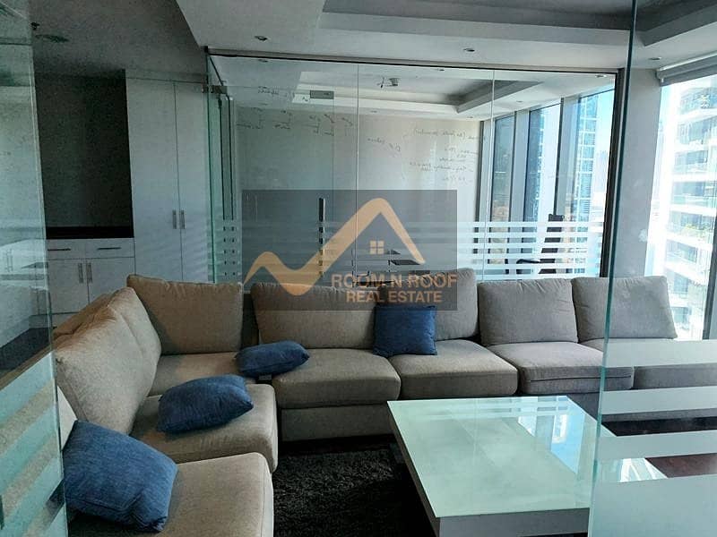 7 Burj Khalifa View|  Furnished Office| Lake View| Glass Partitions |The Metropolis Tower| Business Bay