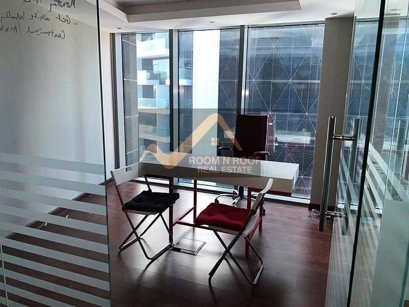 87 Burj Khalifa View|  Furnished Office| Lake View| Glass Partitions |The Metropolis Tower| Business Bay