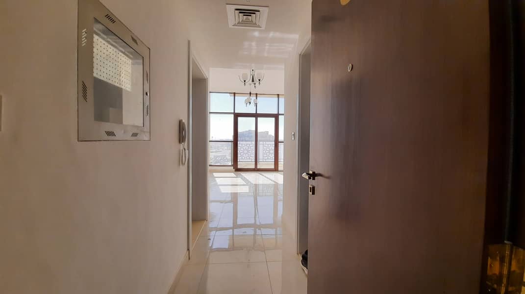 Brand new 1bhk with big hall balcony wardrobe 2bathrooms only in 36k al jaddaf