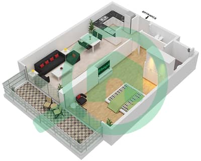 Artesia B - 1 Bedroom Apartment Type I Floor plan