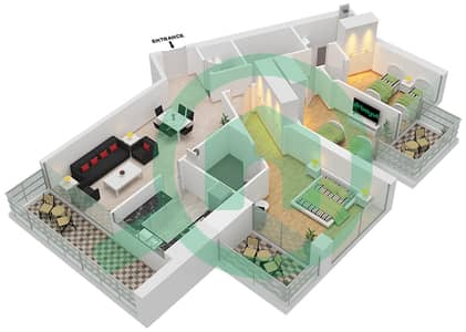 Artesia B - 3 Bedroom Apartment Type M1 Floor plan