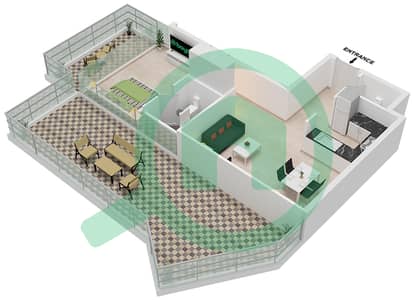 Artesia B - 1 Bedroom Apartment Type G1 Floor plan