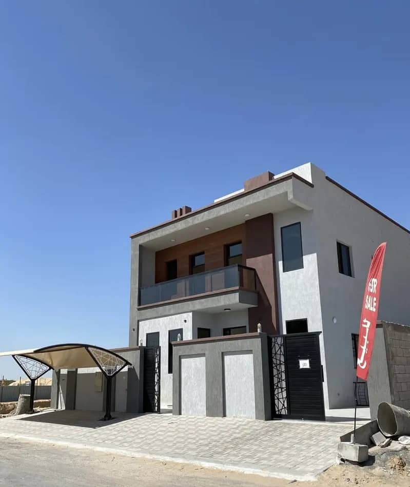 For sale at cost price and without any commission, a villa of the most luxurious villas in Ajman with a luxurious hotel design and a privileged location in the Jasmine area with the possibility of free ownership for life, three minutes from Sheikh Mohamme