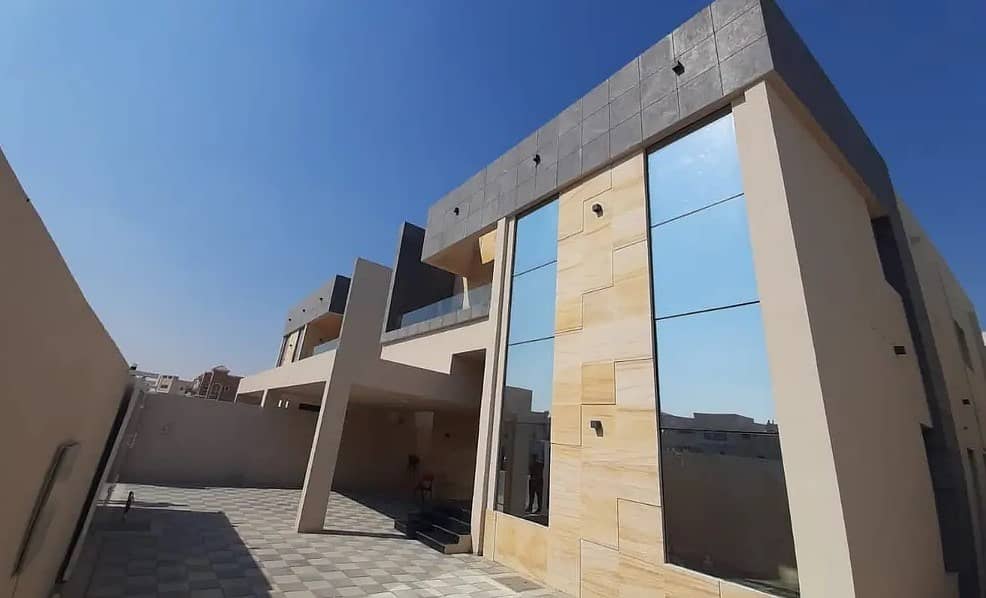 Without downpayment to the bank and without commission from the buyer, a very luxurious villa in the heart of Ajman, opposite the Rahmaniyah district in Sharjah, with a personal building, a large building area, and a luxurious hotel design.