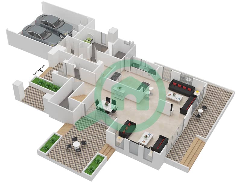 阿尔马赫拉 - 4 卧室别墅类型10戶型图 interactive3D