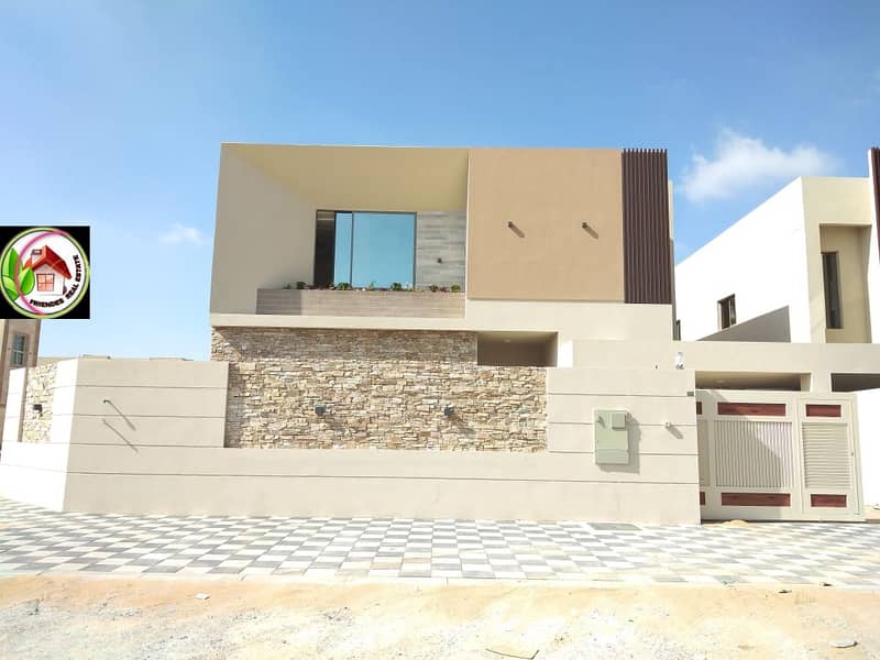 One of the most luxurious villas in Ajman with a modern European design, spacious areas and a privileged location directly opposite Hajar Mosque, freehold for all nationalities