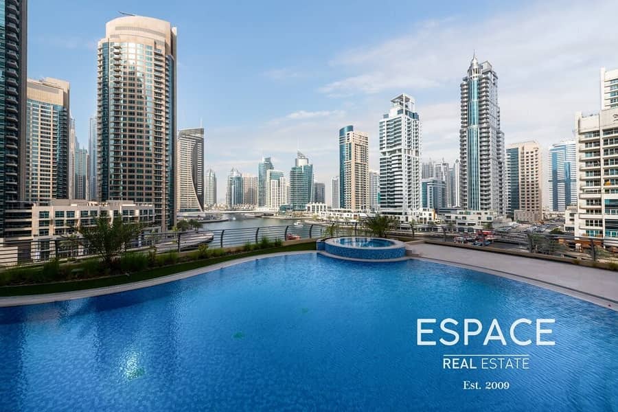 Elegant 1 BR with Marina and Pool View