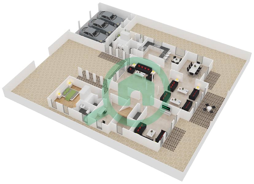 米拉多1区 - 7 卧室别墅类型19戶型图 interactive3D