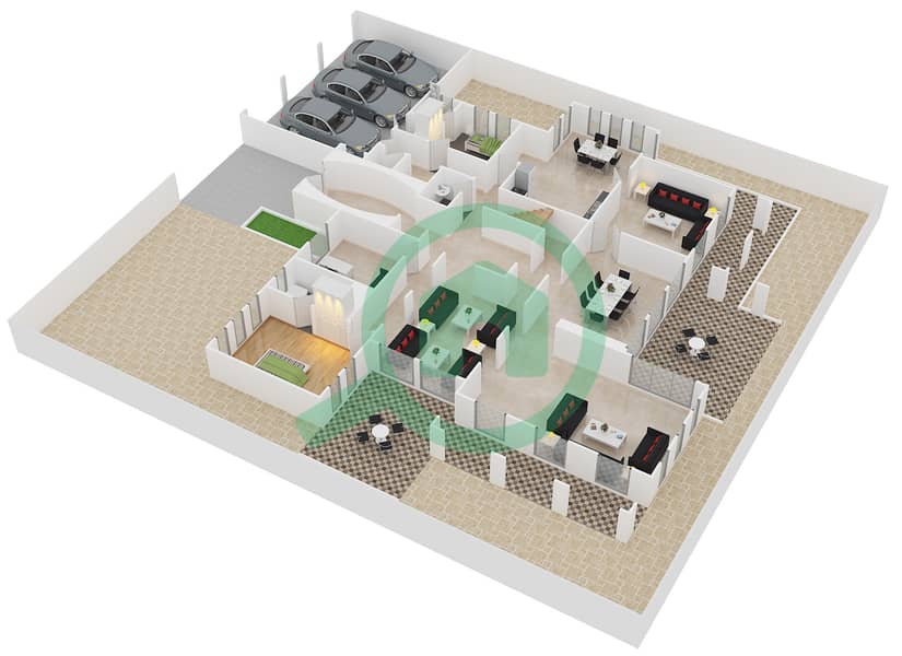 米拉多1区 - 7 卧室别墅类型12戶型图 interactive3D