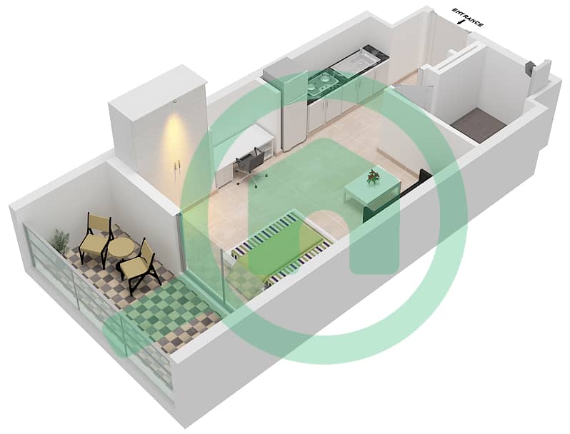 麦格之眼社区 - 单身公寓类型ST-1戶型图 interactive3D
