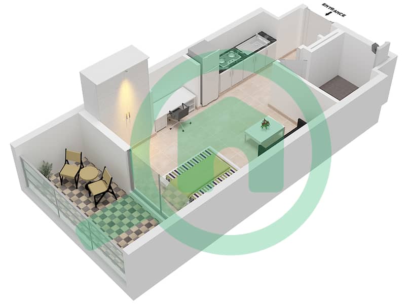 麦格之眼社区 - 单身公寓类型ST-3戶型图 interactive3D