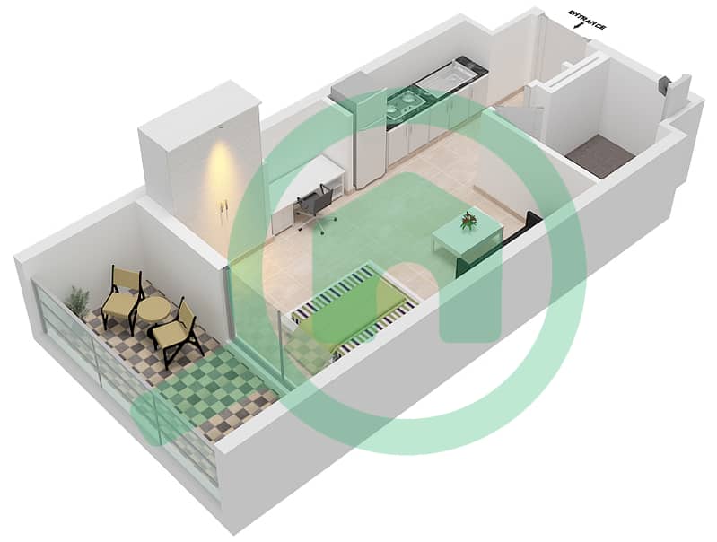 麦格之眼社区 - 单身公寓类型ST-4戶型图 interactive3D