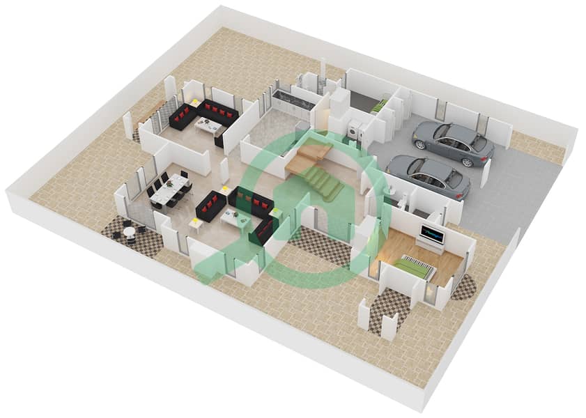 米拉多1区 - 6 卧室别墅类型13戶型图 interactive3D