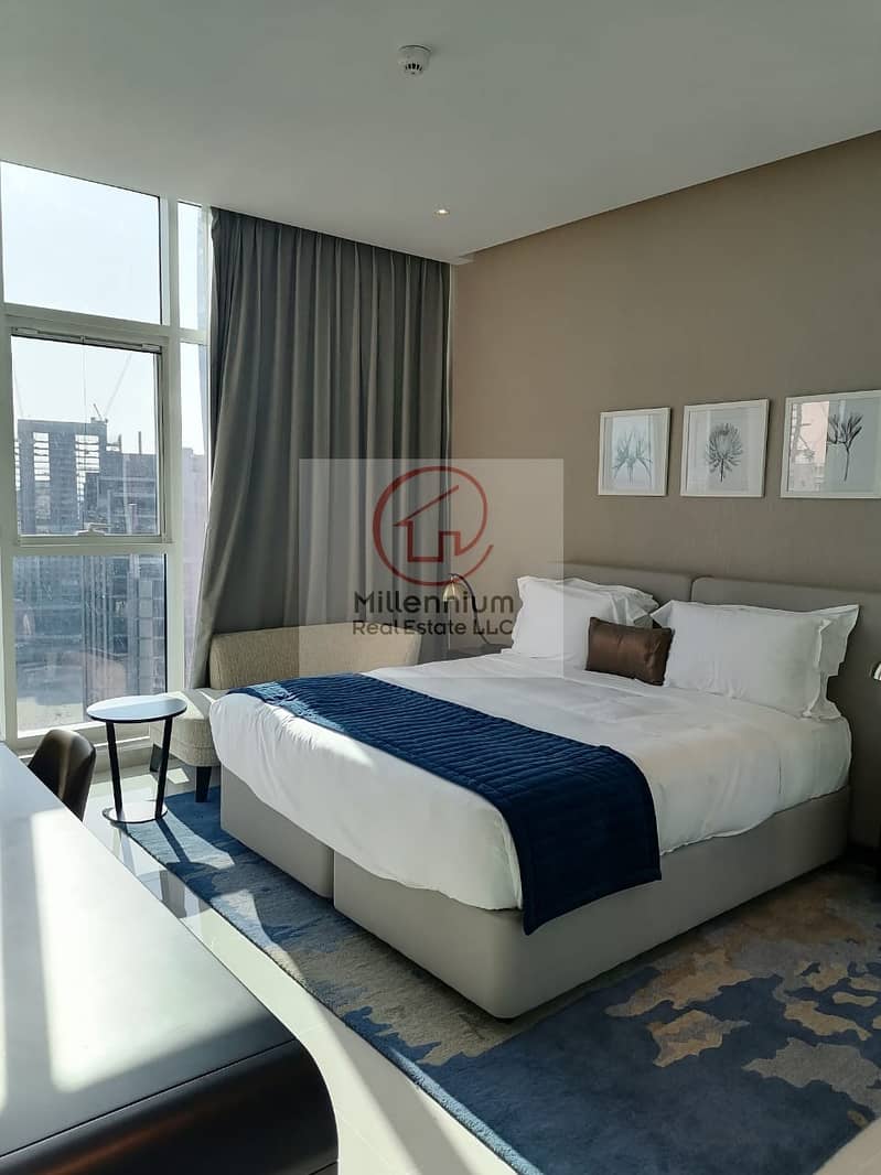 brend new full canal view and Burj Khalifa view  high floor 1 bedroom hotel apartment