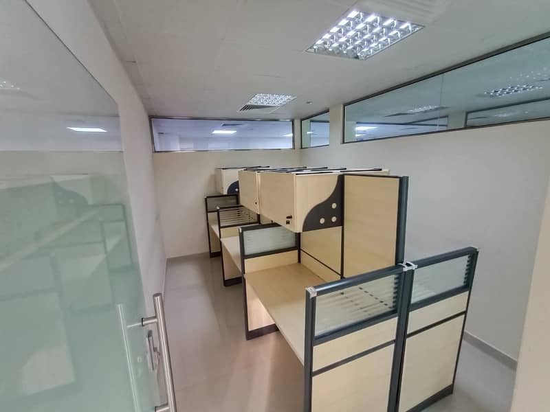 9 Exclusive | Fully Fitted Office with partition | Multiple Parkings