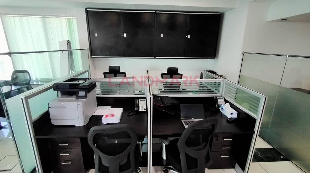 10 FULLY FITTED/OFFICE SPACE/ FURNISHED in BUSINESS BAY