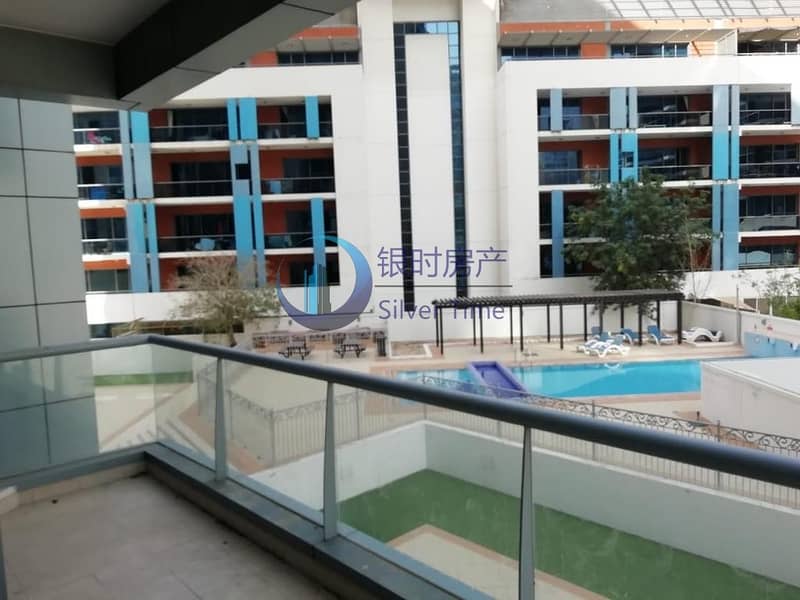 Pool View | Spacious 3BR | Balcony | Near Metro