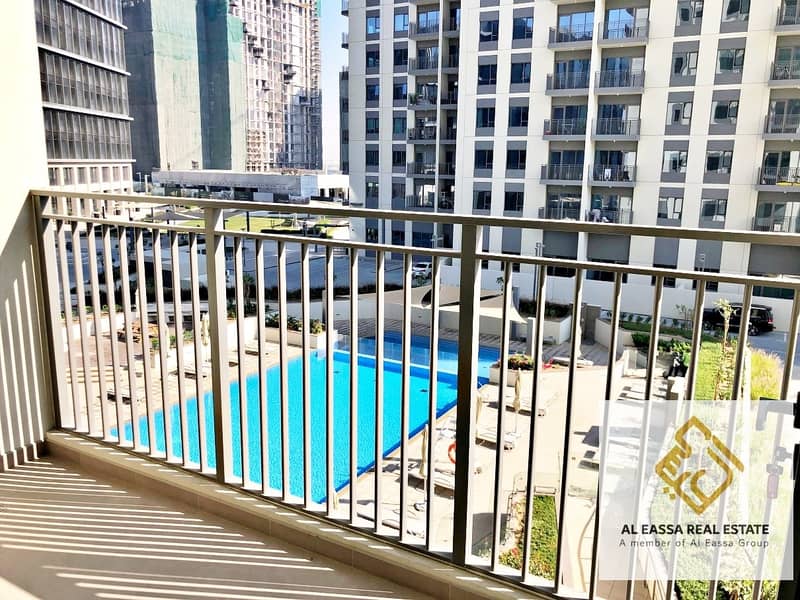 Kitchen equipped | Pool view | Brand new 1BR
