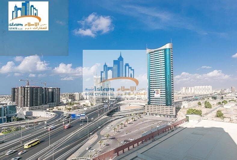 Very luxurious three-room apartment and maid room with furniture from Home Center for rent in the heart of Ajman.