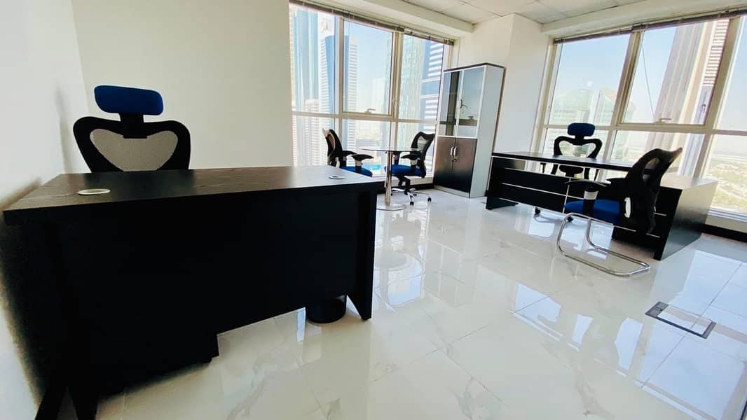 Furnished office with Burj Khalifa view at AED 45000/year