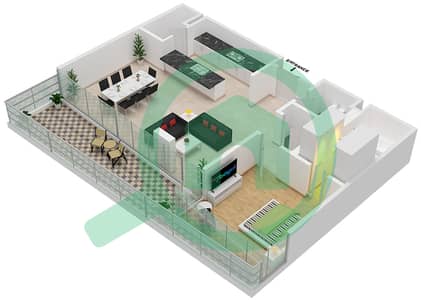 Building 16 - 1 Bedroom Apartment Type/unit B2.1/102,202,302 Floor plan