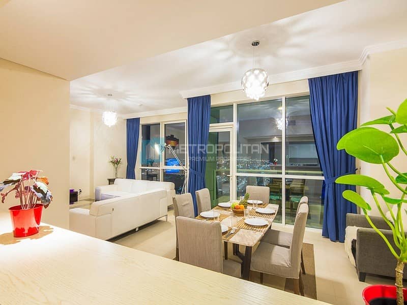 Furnished 2 BR w/ Maids Room| Sea view| High Floor