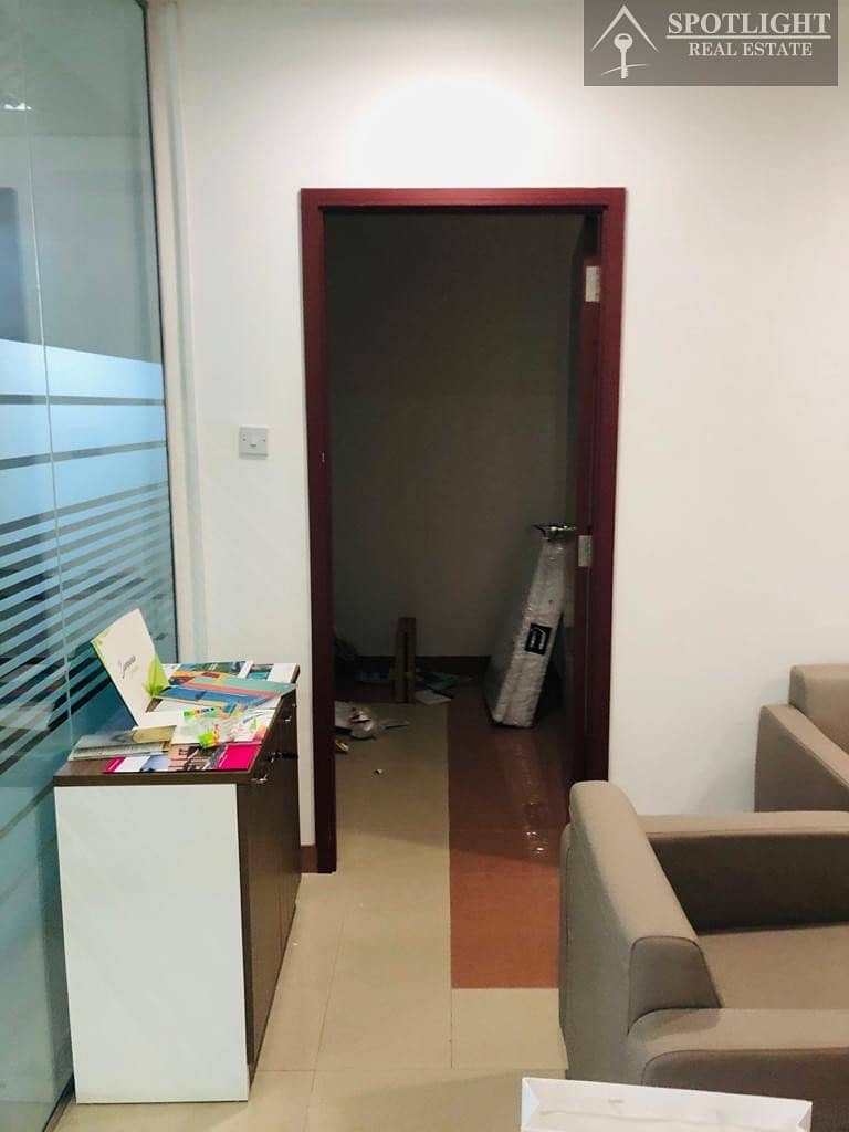 11 Furnished office with Glass Partitions