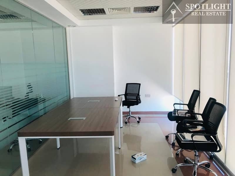 7 Furnished office with Glass Partitions