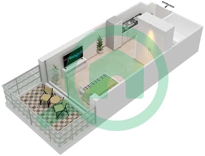 Aykon City - Studio Apartment Unit 3  FLOOR 12-37 Floor plan