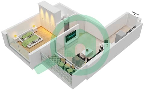 Aykon City - 1 Bedroom Apartment Unit 5  FLOOR 60-62 Floor plan