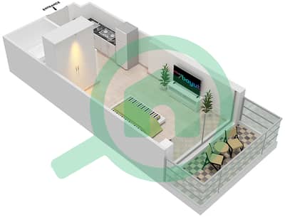 Aykon City - Studio Apartment Unit 14  FLOOR12-35 Floor plan