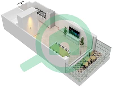 Aykon City - Studio Apartment Unit 16  FLOOR 12-35 Floor plan
