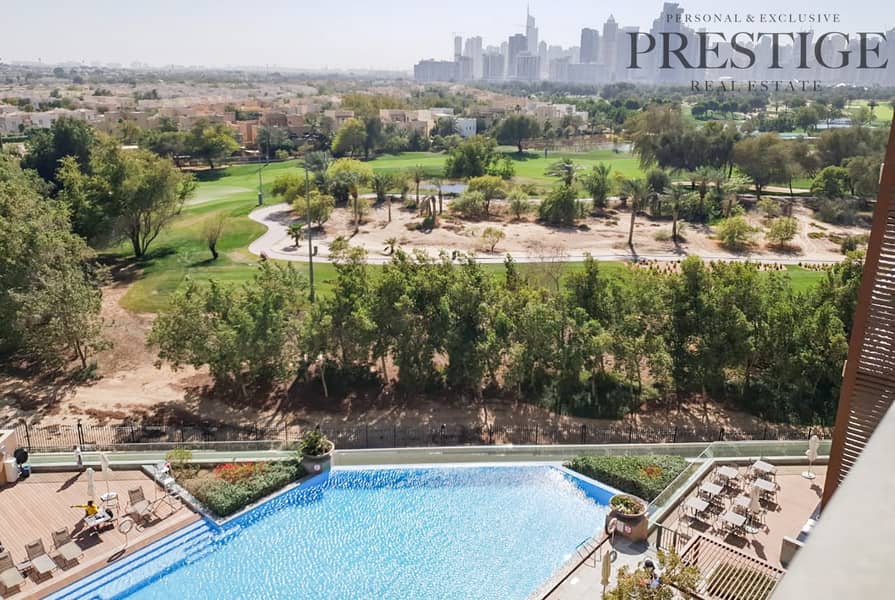 Golf Course & Pool View | Mid Floor | Panorama Tower 2