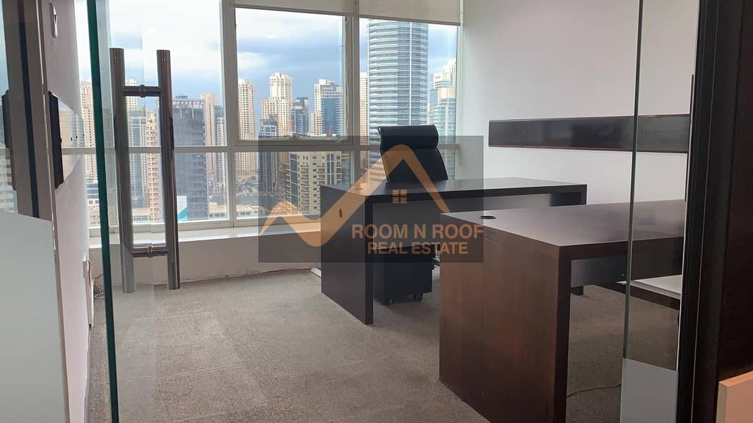 7 Bright Fully Furnished Office For rent in Fortune tower