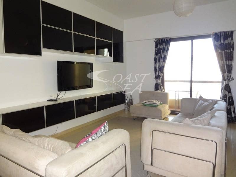 Sea view fully furnished 2 BR in Sadaf 7