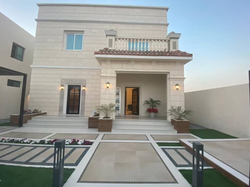 Villa for sale in Ajman Al Helio, the first inhabitant, personal finishing, two floors, designed with the latest modern decoration 0562417250