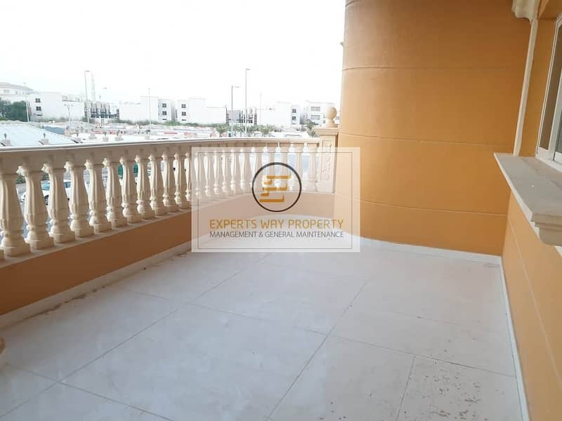 with huge balcony brand new 1 bedroom hall for rent in khalifa A