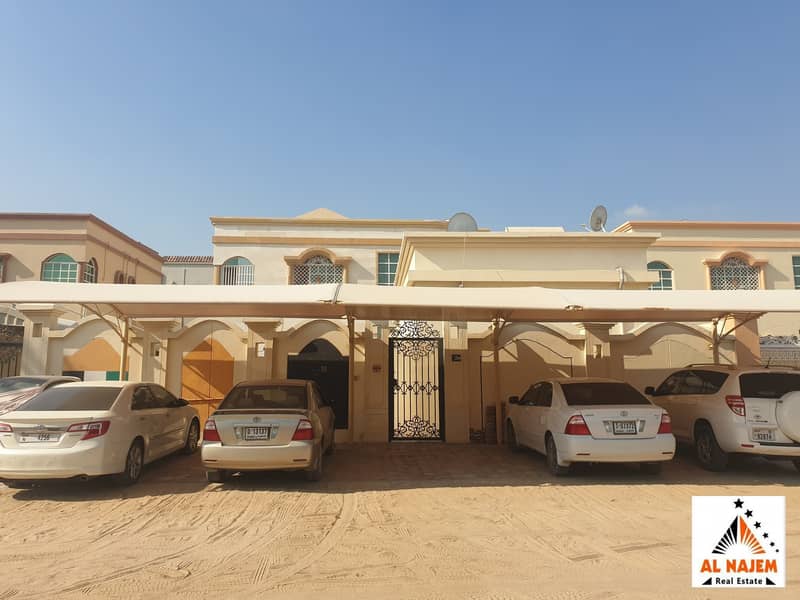 The sale is a villa with electricity, water, air conditioners and furniture in the Al Rawda area in Ajman with the possibility of bank financing, cash or housing