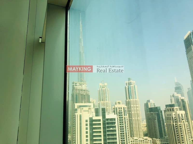 24 Semi Furnished with Burj Khalifa and Lake View for Rent in Clover Bay