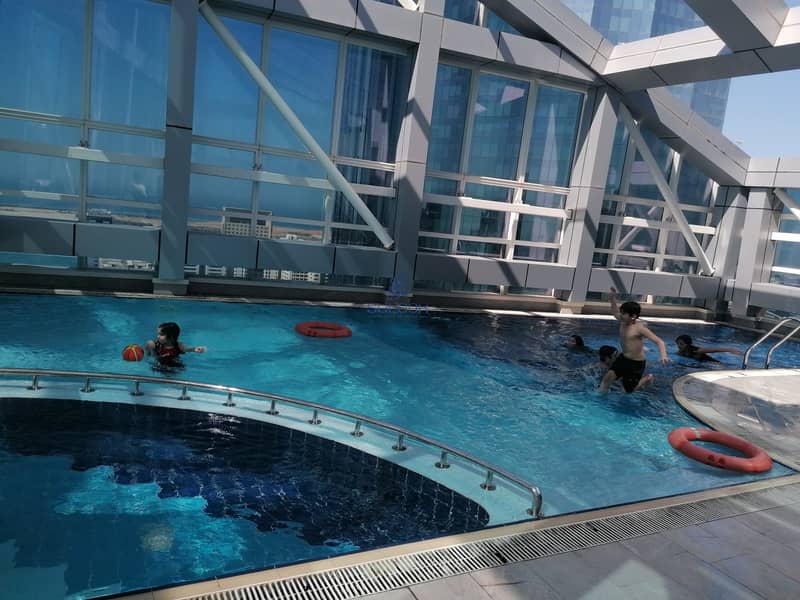 42 Gym & Swimming Pool Facilities available for 165k in Hamdan Street