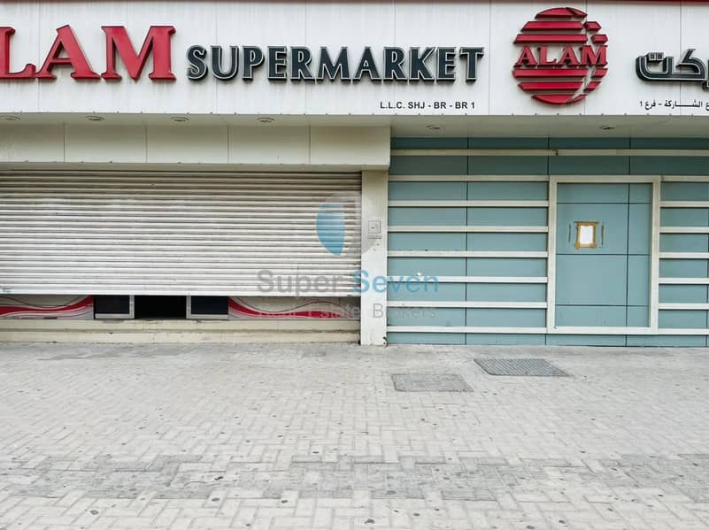 3 Prime location Supermarket big space for rent Sharjah