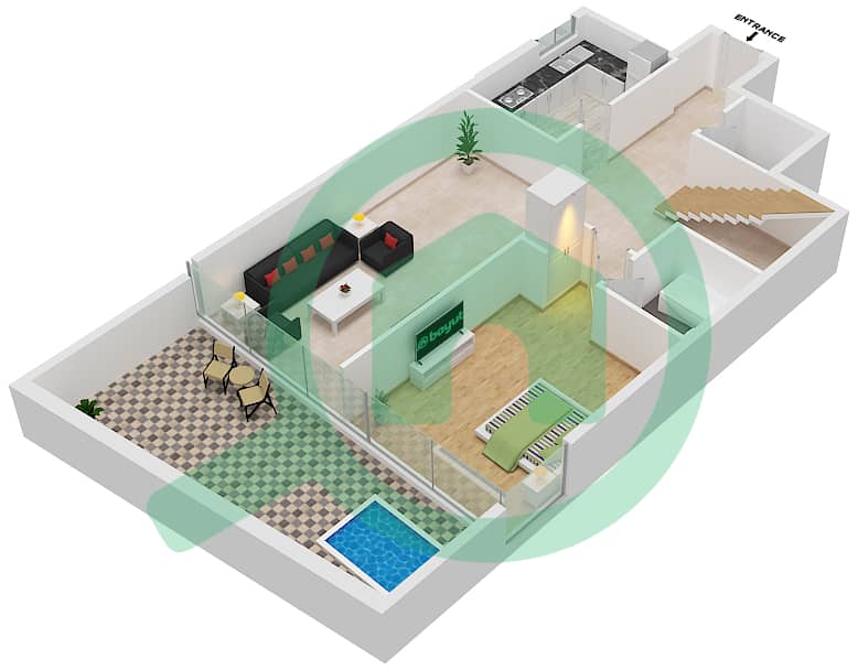 Mon Reve - 3 Bedroom Apartment Type/unit G/7 Floor plan interactive3D