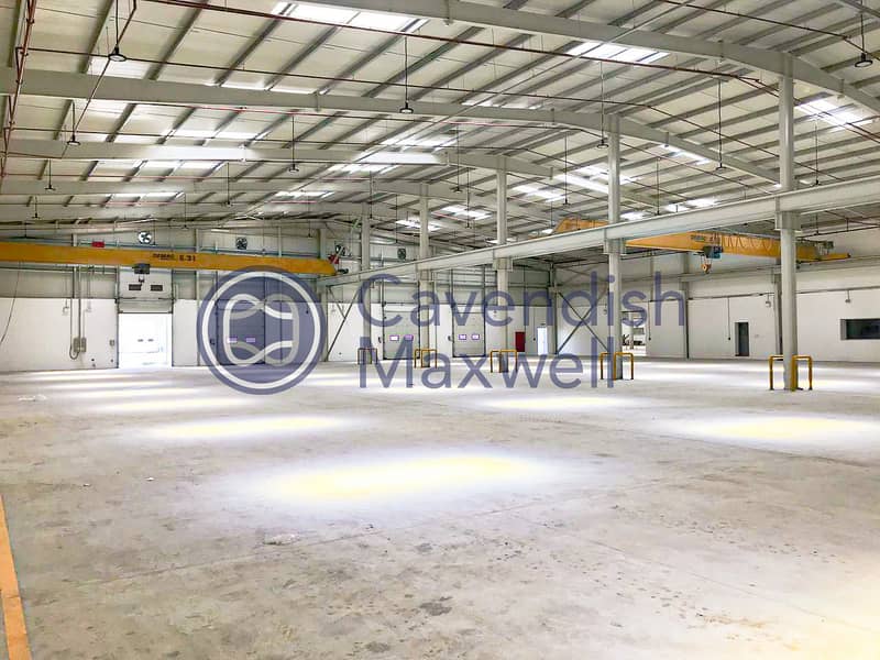Warehouse with 2 Overhead Cranes | Brand New